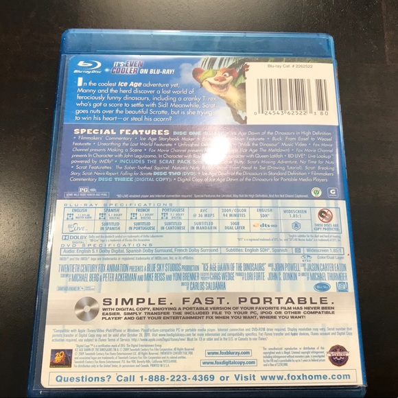 Ice Age Dawn of The Dinosaurs Blu-ray Disc - Picture 5 of 5